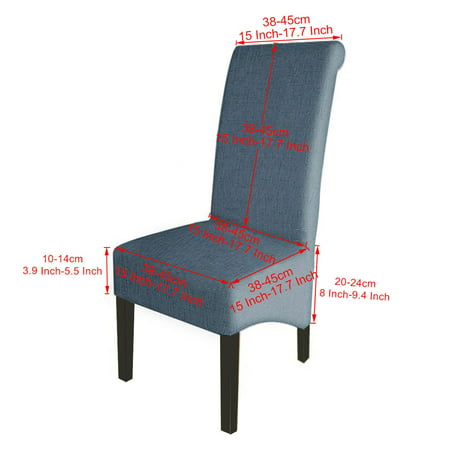 High Back Chair Slipcover Spandex Long Back Dining Chair Seat Cover